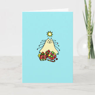 Tarjeta del día de fiesta del gato