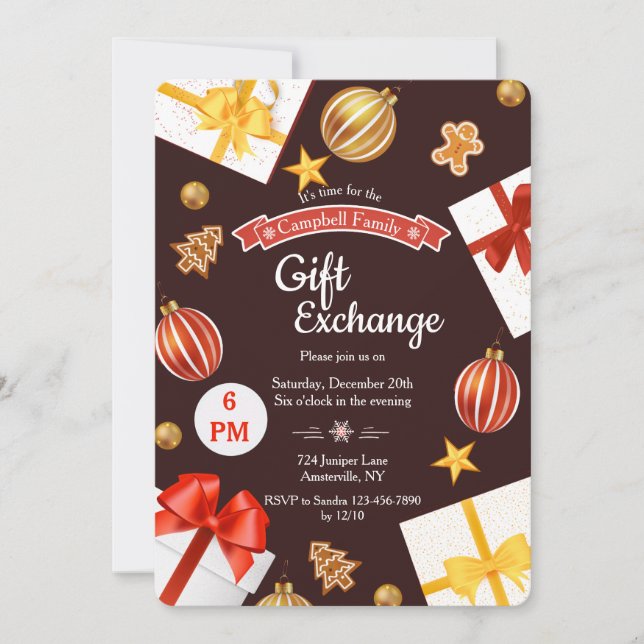 Tarjeta del día de fiesta del intercambio del (Anverso)