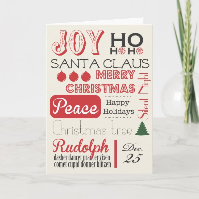 Tarjeta del día de fiesta del navidad (Anverso)