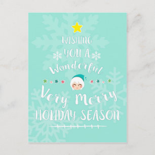 Tarjeta del día de fiesta del navidad - árbol de