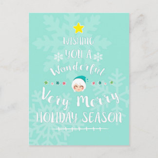 Tarjeta del día de fiesta del navidad - árbol de