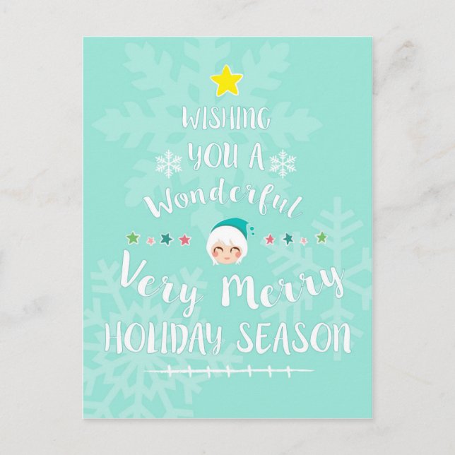 Tarjeta del día de fiesta del navidad - árbol de (Anverso)