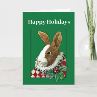 Tarjeta del día de fiesta del navidad del conejo