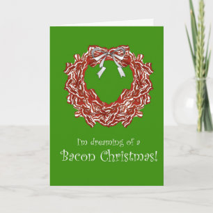 Tarjeta del día de fiesta del navidad del tocino