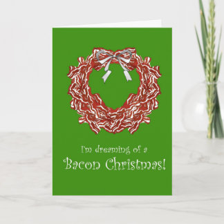 Tarjeta del día de fiesta del navidad del tocino
