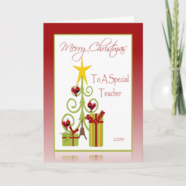 Tarjeta del día de fiesta del navidad para el (Anverso)