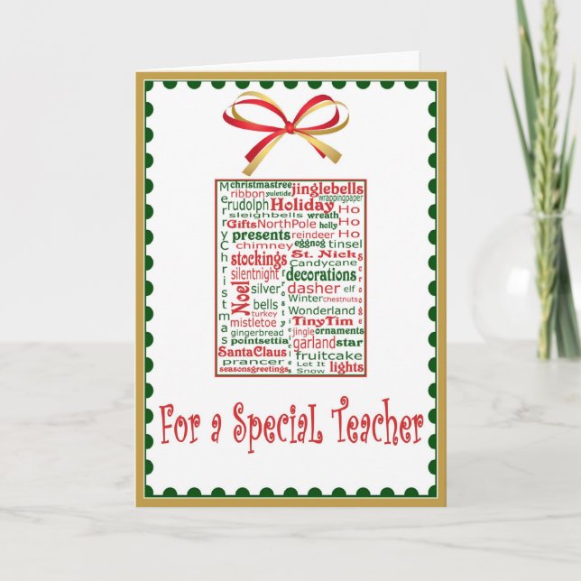 Tarjeta del día de fiesta del navidad para el (Anverso)
