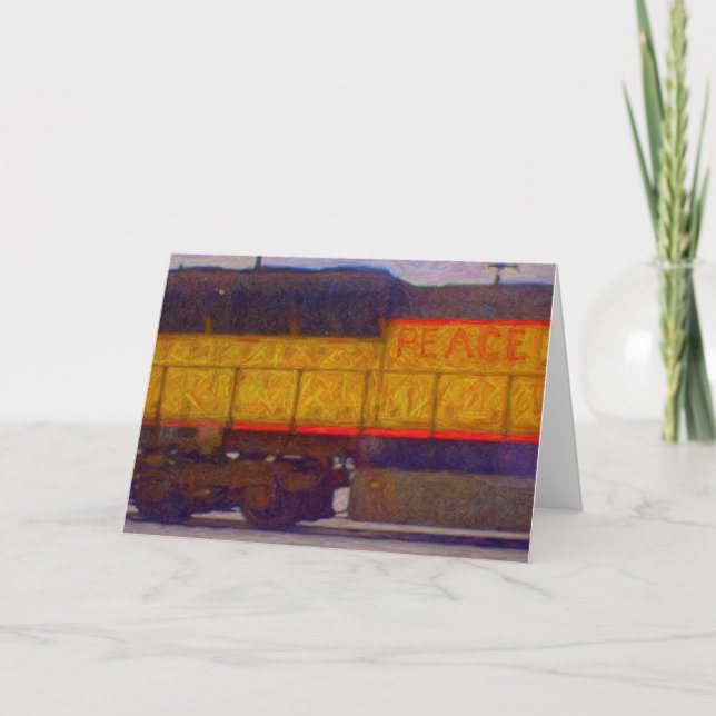 Tarjeta del día de fiesta del tren de la paz (Anverso)