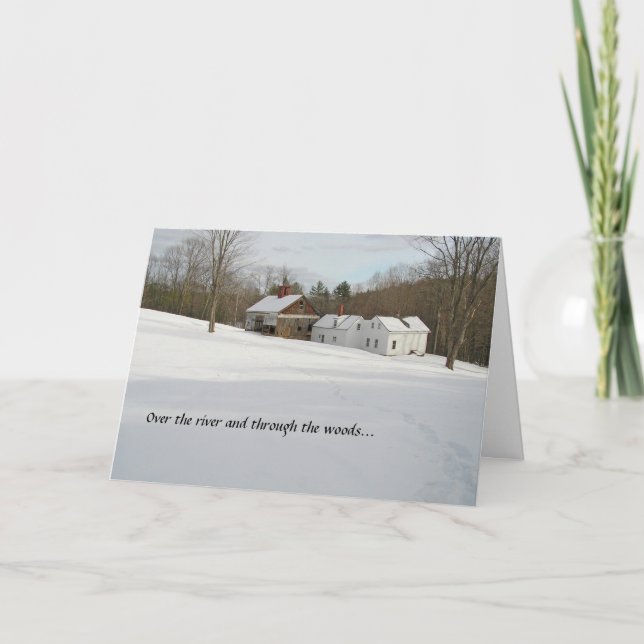 Tarjeta del día de fiesta - invierno en el país (Anverso)