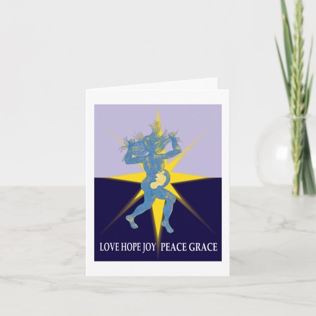 Tarjeta del día de fiesta que beneficia a proyecto (Anverso)