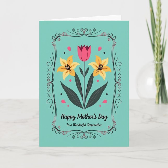 Tarjeta del Día de Flores Doradas (Anverso)