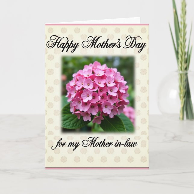 Tarjeta del día de Flores Rosadas (Anverso)