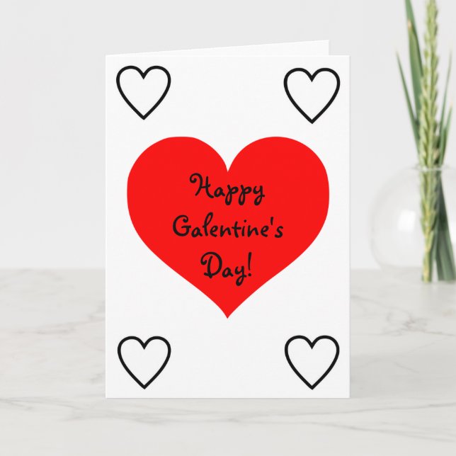 Tarjeta del día de Galentine feliz (Anverso)