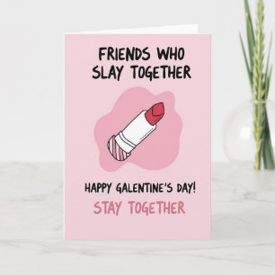 Tarjeta del Día de Galentines para Amigas que Conq