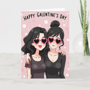 Tarjeta del Día de Galentines para Mejores Amigas