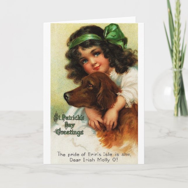 Tarjeta del día de Irish Setter St Patrick del (Anverso)