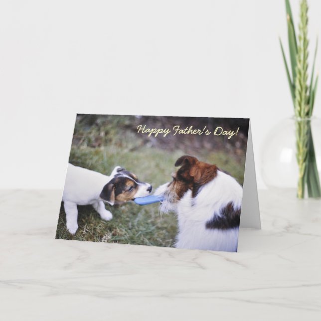 Tarjeta del día de Jack Russell Padre (Anverso)