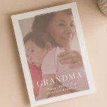 Tarjeta del día de la abuela con superposición cep<br><div class="desc">Una tarjeta de fotografía moderna con un borde de pincel blanco y una tipografía elegante tradicional.</div>