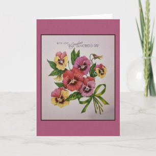 Tarjeta del día de la abuela de la vieja familia