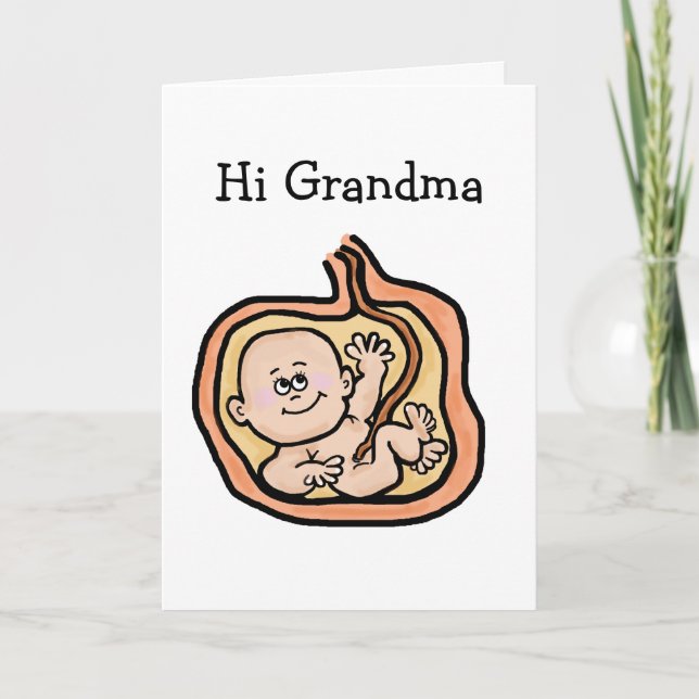 Tarjeta del día de la abuela esperada (Anverso)