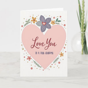 Tarjeta del Día de la Abuela Floral Te Quiero