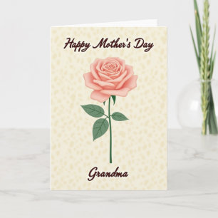 Tarjeta del Día de la Abuela Rosa más Dulce