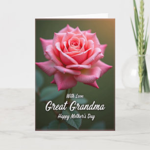 Tarjeta del Día de la Bisabuela Floral