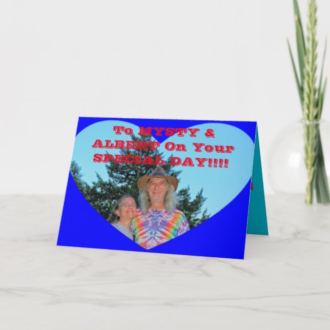 TARJETA DEL DÍA DE LA BODA (Anverso)