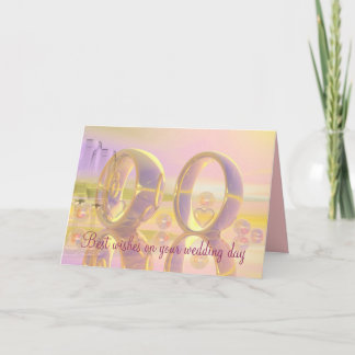 Tarjeta del día de la boda de los mejores deseos