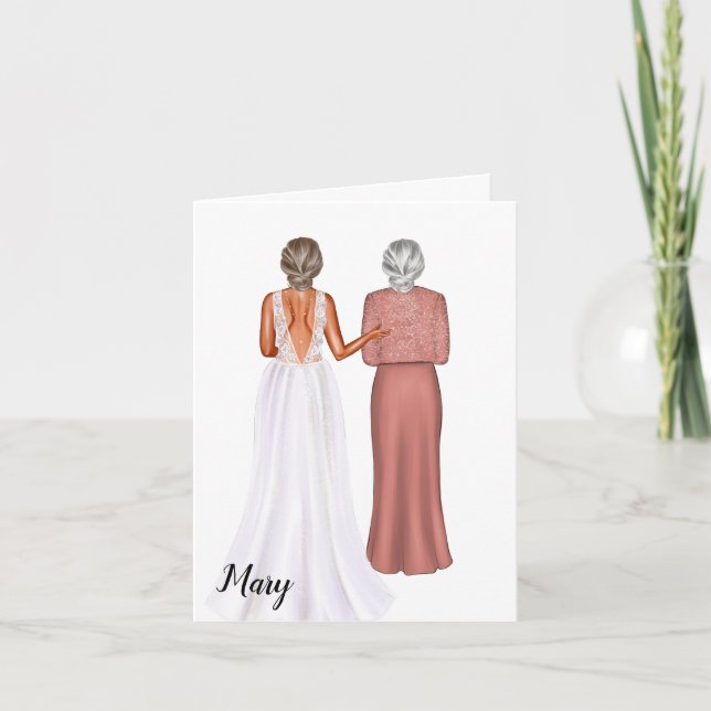 Tarjeta del día de la boda de novias (Anverso)
