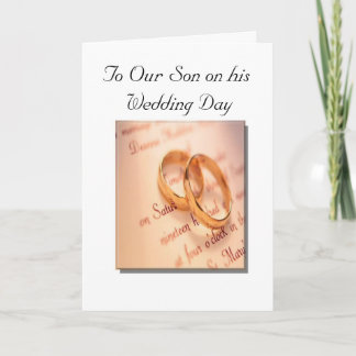 Tarjeta del día de la boda del hijo y la hija