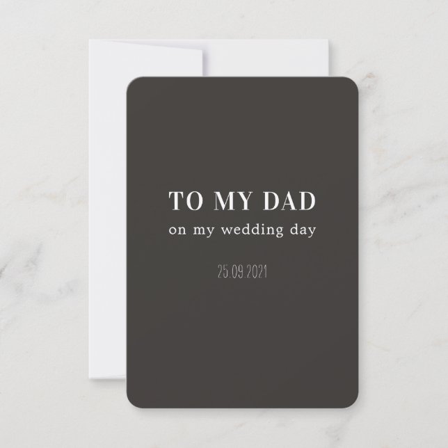 Tarjeta del día de la boda - padre/padre (Anverso)