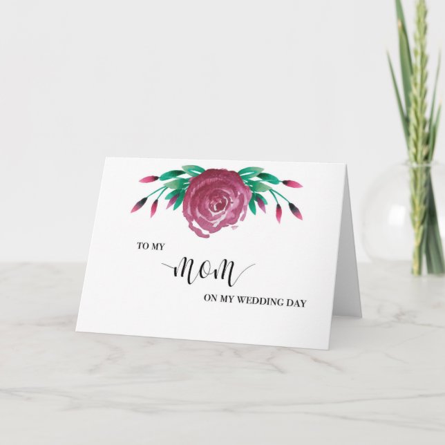 Tarjeta del día de la boda para mi madre (Anverso)