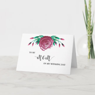 Tarjeta del Día de la Boda para Mi Mamá