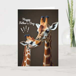 Tarjeta del Día de la Dulce Familia de Jirafas