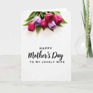 Tarjeta del Día de la Esposa Encantadora Rayada