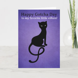 Tarjeta del Día de la Gatra del Gato Negro - Gato 