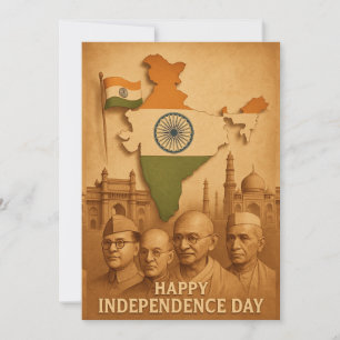 Tarjeta del Día de la Independencia de la India