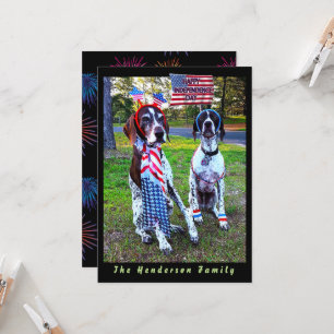 Tarjeta del Día de la Independencia de Perros Patr