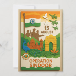 Tarjeta del Día de la Independencia de Sindoor