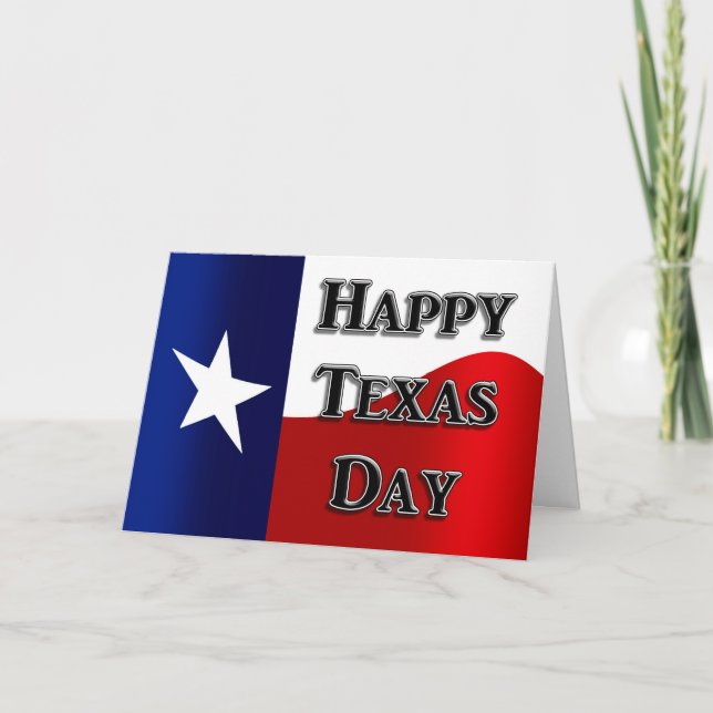 Tarjeta del Día de la Independencia de Texas (Anverso)