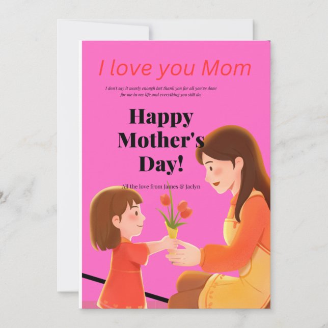 Tarjeta del Día de la Madre (Anverso)