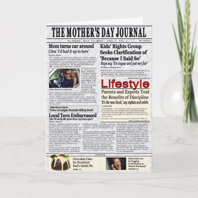 Tarjeta del día de la madre (Anverso)