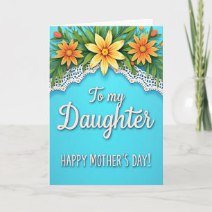 Tarjeta del Día de la Madre a la Hija con vara de 