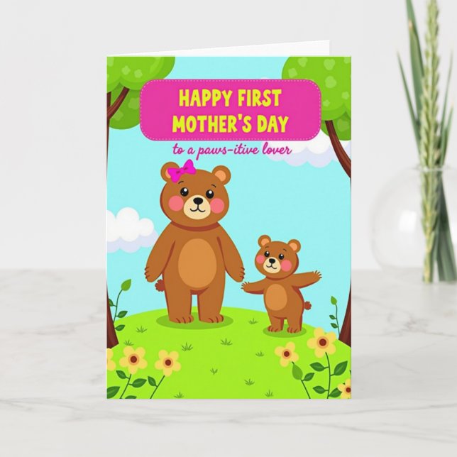 Tarjeta del Día de la Madre a Rayas (Anverso)