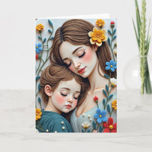 Tarjeta del Día de la Madre Abrazo Amoroso
