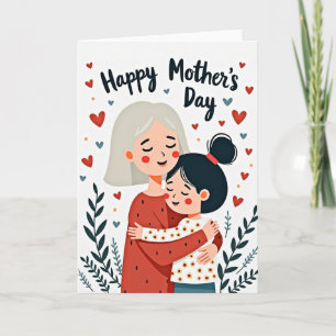Tarjeta del Día de la Madre Abrazo Luminoso