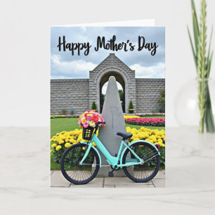 Tarjeta del Día de la Madre Acuática Floral en Bic