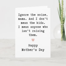 Tarjeta del Día de la Madre Adorable, Saludo de Ma