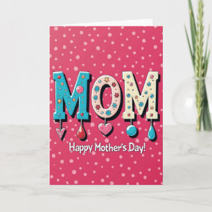 Tarjeta del Día de la Madre Adornada con Joyas